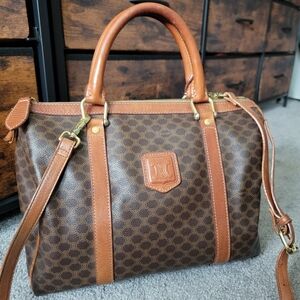 Authentic Vintage Celine Macadam boston bag